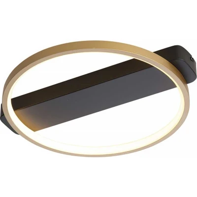 Afbeelding van Freelight Plafondlamp Cintura Ø 35 cm zwart goud
