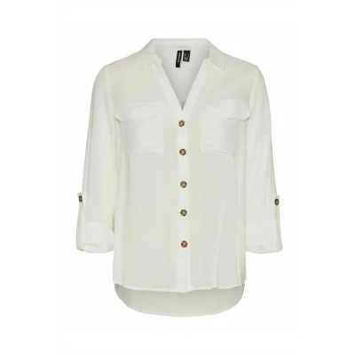 Afbeelding van Vero Moda Bumpy NEW NOOS Overhemdblouse, Dames, Maat: Large, Snow white