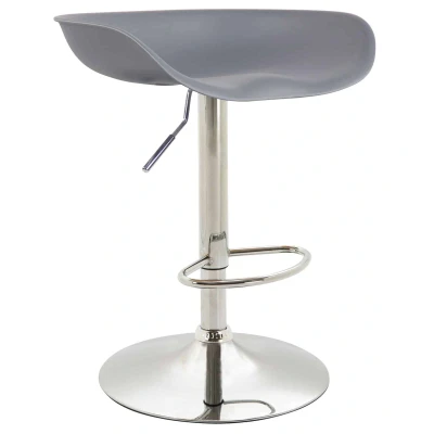 Afbeelding van Barkruk Namsos Kunststof Chrome frame Grijs