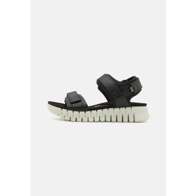 Afbeelding van ECCO Gruuv SOL Sandalen, Dames, Maat: 37, Black Leer en textiel