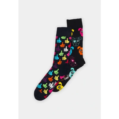 Afbeelding van Happy Socks Classic DOG Unisex 2 PACK Sokken, Maat: 36 40, Multi coloured