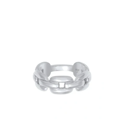 Afbeelding van Elli Chain LOOK Ring, Dames, Maat: 54, Silber