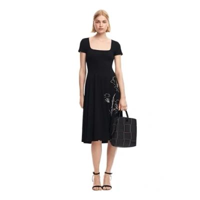 Afbeelding van Desigual Lowcut MIDI Jurk, Dames, Maat: XS, Black