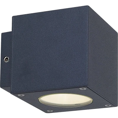 Afbeelding van Lucande LED wandlamp buiten 2lichts aluminium H: 9 cm grafiet Inclusief lichtbronnen