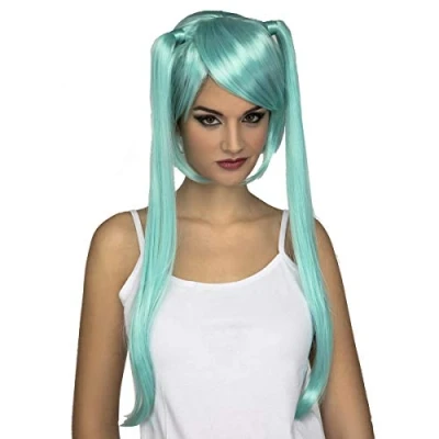 Afbeelding van Pruik My Other Me Anime Blauw Lang