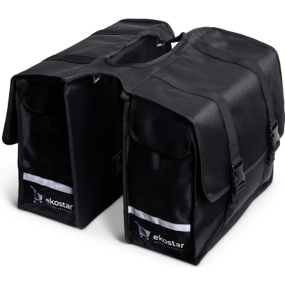 Afbeelding van Ekostar® online shopping Fietstassen dubbel Waterafstotend Fietstas 46 Liter Zwart electrische fietsen
