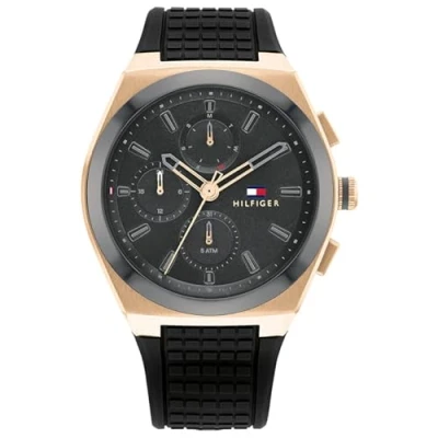 Afbeelding van Tommy Hilfiger Connor 1791931 Horloge Siliconen Zwart Ø 44 mm