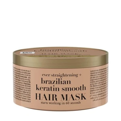 Afbeelding van OGX Haarmasker Brazilian Keratin Smooth Masker beschadigd haar Haarverzorging Voor zijdezacht Tegen