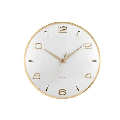 Afbeelding van Karlsson Wandklok Sienna Glow Wit 40.6x5x40.6cm Scandinavisch