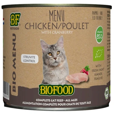 Afbeelding van 12x BF Petfood Biofood Organic Kip Menu 200 gr