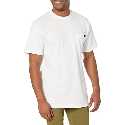Afbeelding van dickies Casual T shirt met korte mouwen en zak voor heren (1 stuk), Wit.