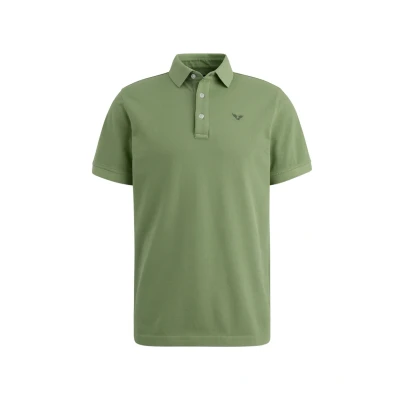 Afbeelding van PME Legend Short sleeve polo garment dyed piq Loden Green Poloshirt 2XL