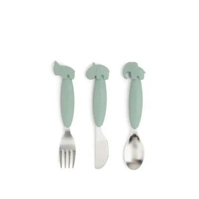 Afbeelding van Done by deer kinderbestek easy grip green