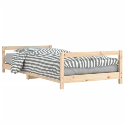 Afbeelding van Kinderbedframe 80X160 cm Massief Grenenhout Wit 90 x 190 / Naturel