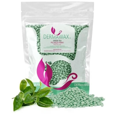 Afbeelding van 1 kg hoogwaardige groene thee waxparels zonder waxstrips voor ontharing, Braziliaanse ontharing het hele lichaam, benen, gezicht en armen