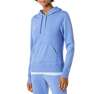 Image de Amazon Essentials Chandail à capuche molletonné pour femme (disponible en grande taille) bleu chiné, taille M