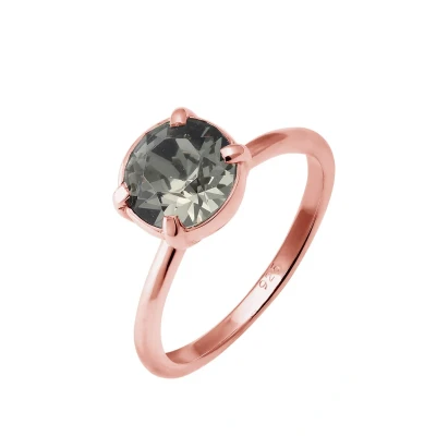 Afbeelding van Elli Kristalle Ring, Dames, Maat: 54, Grau
