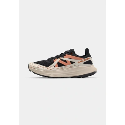 Afbeelding van Salomon Ultra FLOW Trail hardloopschoenen, Dames, Maat: 36, Black/tender peach/fusion coral Textiel/ synthetisch