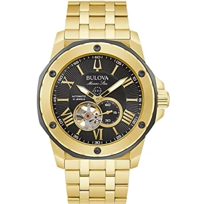 Afbeelding van Bulova Marine Star 98A273 Horloge Staal Goudkleurig Ø 44 mm