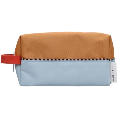 Afbeelding van Sticky Lemon Toiletry bag colourblocking jane beige + zissou blue
