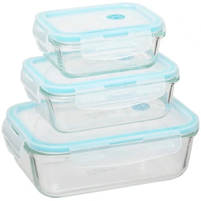 Afbeelding van 3x Lunchboxen in Glas Ovenbestendig