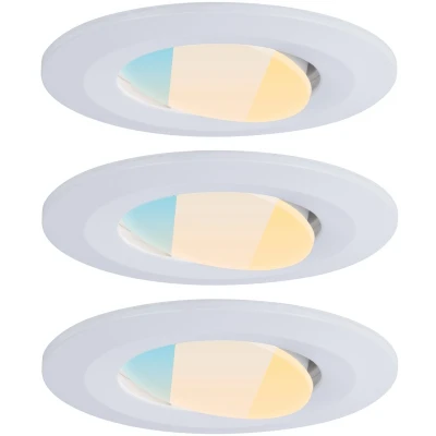 Afbeelding van Paulmann Calla LED inbouwspot rond 3x5W Wit mat zwenkbaar WhiteSwitch