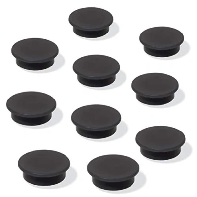 Image de SIGEL MU196 Lot de 10 aimants pour tableaux blancs, ardoises magnétiques, réfrigérateurs, maintien solide, noir, Ø 25 mm.