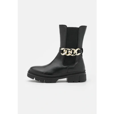 Afbeelding van Tamaris Mini Chelsea Boots Black/Gold 41
