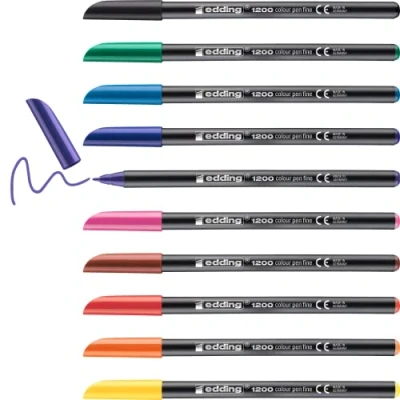 Afbeelding van edding 1200 ass. teken/kleur stift 10ST 0,5 1 mm / 4 10