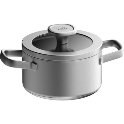 Afbeelding van LEO RECYCLED Kookpot met deksel Graphite 16cm