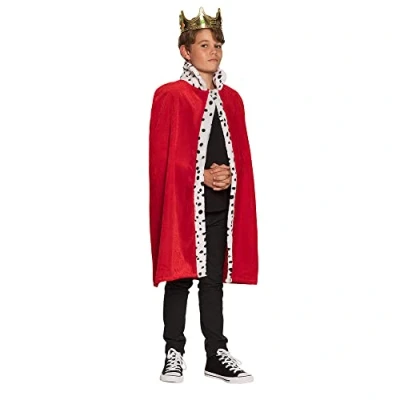 Afbeelding van Boland Koningsmantel kind rood Kinderen Koning Prinsen en Prinsessen Middeleeuwen