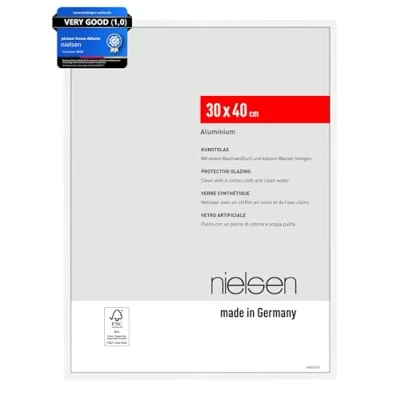 Afbeelding van nielsen Atlanta Aluminium lijst, 30 x 40 cm, mat wit