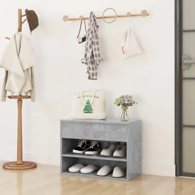 Afbeelding van Schoenenbank 60x30x45 cm spaanplaat betongrijs