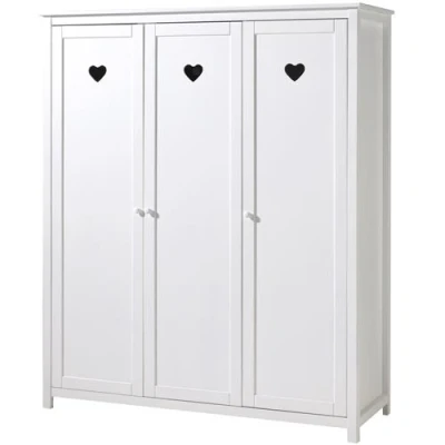 Image de Vipack armoire à linge 3 portes Amori blanche 190x159x57 cm Blanc MDF
