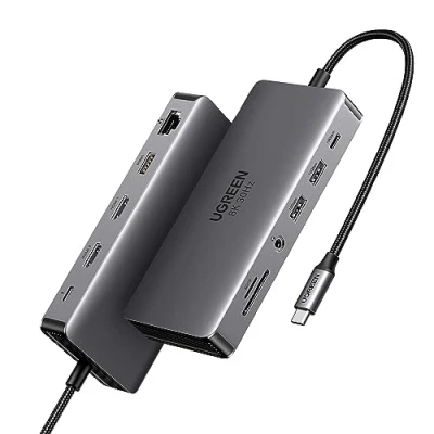 Afbeelding van UGREEN Revodok USB C Dockingstation Dual HDMI 4K@60Hz 10Gbps Poorten