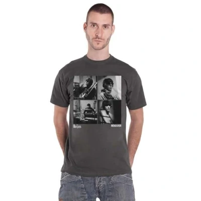 Afbeelding van The Beatles Revolver Studio Shots Heren T shirt L Grijs