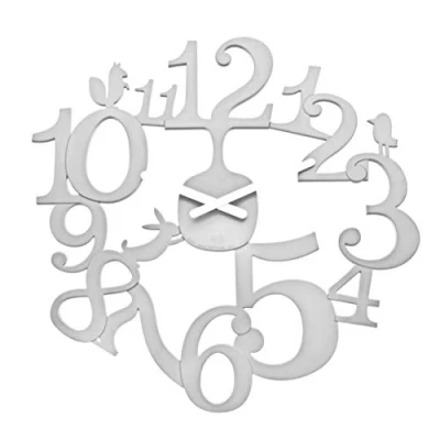 Afbeelding van KoziolPI:P Klok Rond Kunststof �45 cm Wit