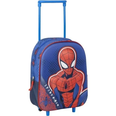 Afbeelding van Schoolrugzak met Wielen Spider Man Blauw 25 x 31 10 cm