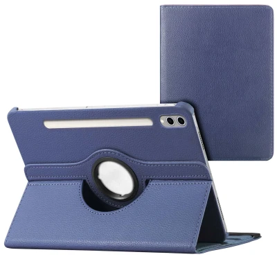 Afbeelding van iMoshion Tablet Hoes Geschikt voor Samsung Galaxy Tab A9 Plus 360 Draaibare Bookcase Donkerblauw