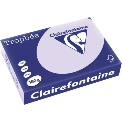 Afbeelding van Clairefontaine Trophée Pastel, Gekleurd Papier, A4, 160 G, 250 Vel, Lila Papier
