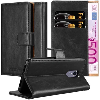Afbeelding van Cadorabo Hoesje geschikt voor Cubot NOVA in ZWART GRAFIET Beschermhoes met magnetische sluiting, standfunctie en kaartvakje Book Case Cover Etui