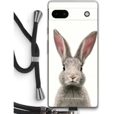Afbeelding van Case Company® hoesje met Koord geschikt voor Google Pixel 6a Daisy Telefoonhoesje Zwart Bescherming aan alle Kanten en Over de Schermrand