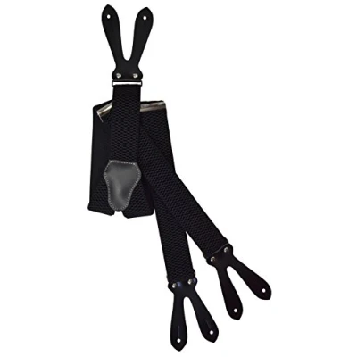 Afbeelding van Olata Y bandjes met knopen, extra grote formele outfits, 4 cm, zwart.