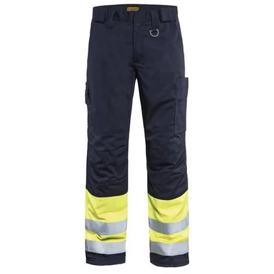 Image de Pantalon hiver multinormes marine/jaune fluorescent