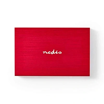 Afbeelding van Harde schijf behuizing Nedis 2.5 inch (USB 3.0, S ATA III, Aluminium/Kunststof, Rood)