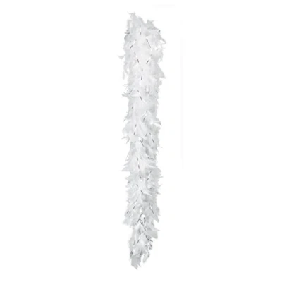 Afbeelding van Boland Boa 50 g Glamour wit/zilver Wit Volwassenen Unisex Showgirl Glitter and