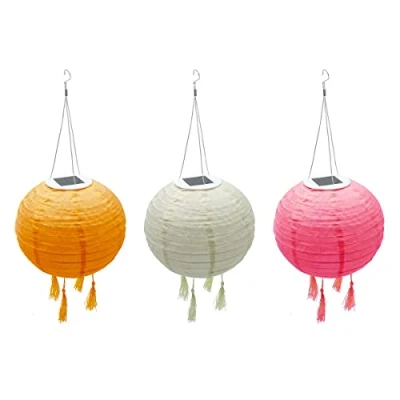 Afbeelding van Set van 3 lantaarns op zonne energie D20cm SHANGRI LA