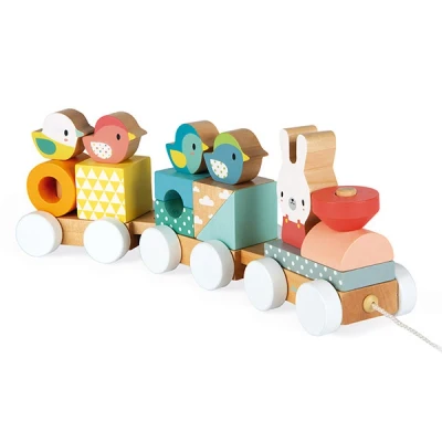 Afbeelding van Janod Pure trein van hout in de kleur Lichtbruin