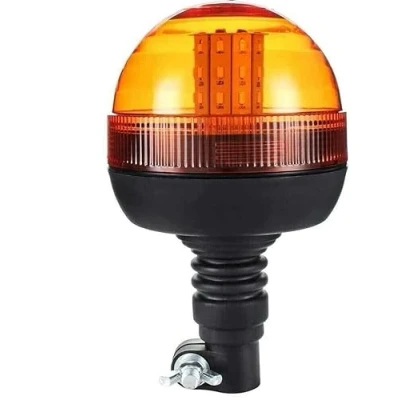 Afbeelding van 40 led zwaailicht, 12 V 24 V, goedgekeurd E9 R65, flexibele houder, draaibaar, 3 flitsfuncties, voor vrachtwagen, tractor, bestelwagen