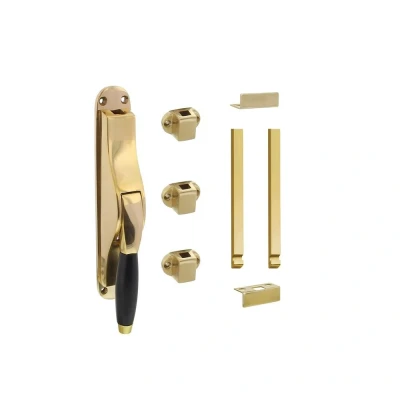 Afbeelding van Intersteel Pomp espagnolet Ton basic inclusief stangenset 2x 1250mm messing gelakt/ebbenhout